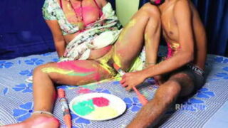 Marathi couple having sex on Holi